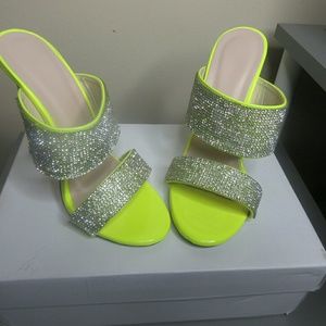 Neon yellow Heels